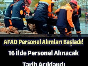 AFAD personel alımı