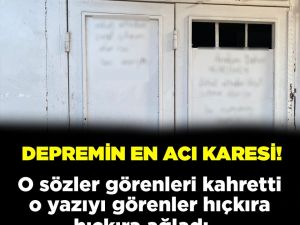 Depremin en acı karesi...