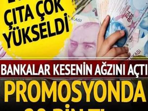 O banka en az 20 bin TL emekli promosyonu ödeyecek.