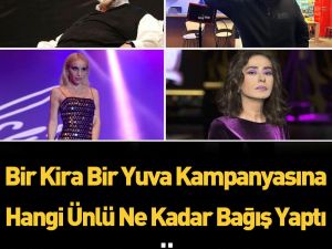 Bir Kira Bir Yuva kampanyasına hangi ünlü bakın ne kadar bağış yaptı