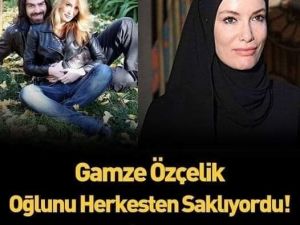 Gamze Özçelik ve oğlu