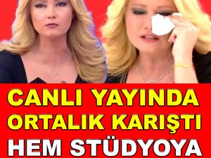 Stüdyo bir anda karıştı