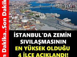 İSTANBUL'DA ZEMİN SIVILAŞMASI