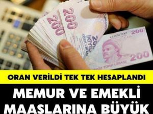 Memur ve emekli maaşlarında oran verildi