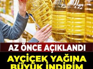 Ayçiçek Yağında Büyük İndirim