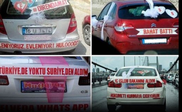 Gelin Arabasındaki İlginç Yazıyı Görenler Dönüp Tekrar Baktı galerisi resim 11