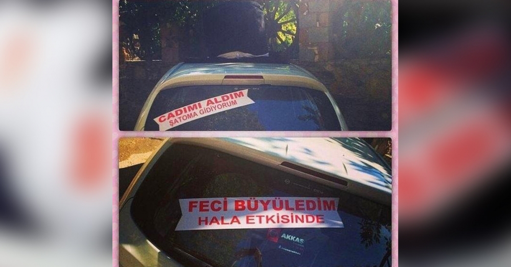 Gelin Arabasındaki İlginç Yazıyı Görenler Dönüp Tekrar Baktı galerisi resim 14