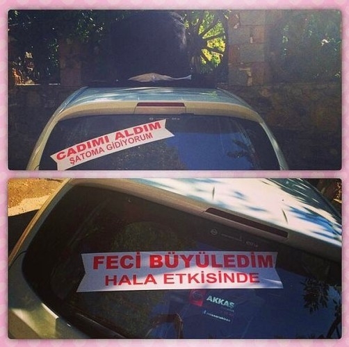 Gelin Arabasındaki İlginç Yazıyı Görenler Dönüp Tekrar Baktı galerisi resim 3