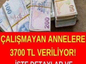 Çalışmayan annelere veriliyor