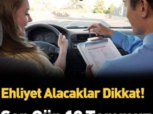 Ehliyet almak isteyenler