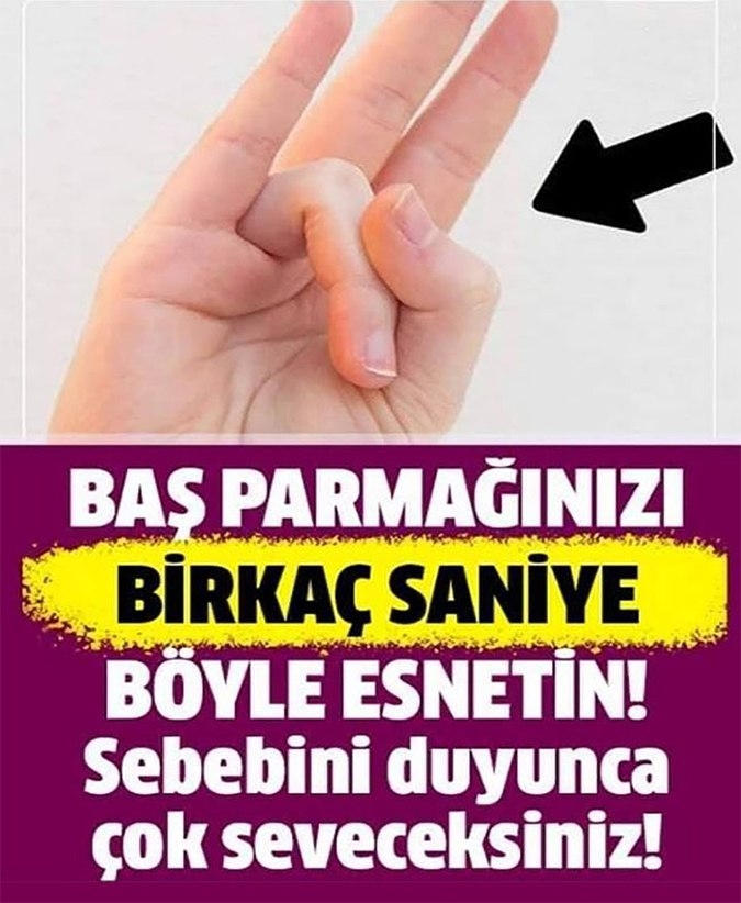 Başparmağınızı  birkac saniye esnetin galerisi resim 1