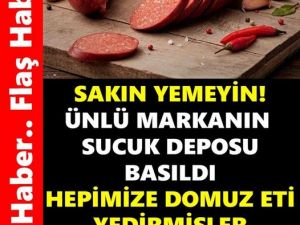 Ünlü markanın sucuk deposu