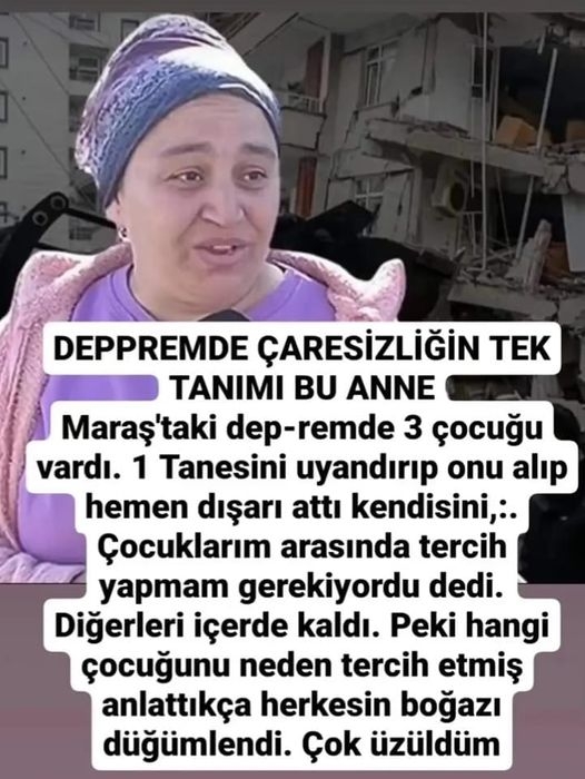 5 COCUKLU DEPREMZEDE KADINDAN YÜREK YAKAN SÖZLER galerisi resim 1