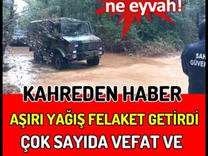 Bölgede etkili olan yağışlar sele neden oldu.