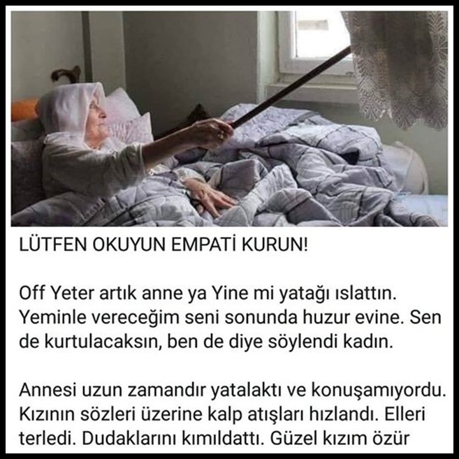 Annesi uzun zamandır yatalaktı ve konuşamıyordu. galerisi resim 1