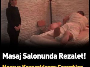 Masaj salonunda rezalet