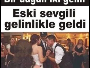 Gelinlik giyen eski sevgili düğünü bastı