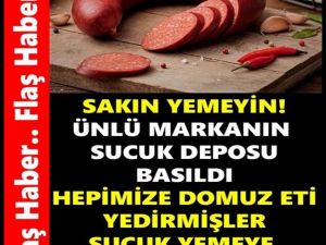 Ünlü markanın sucuk deposu