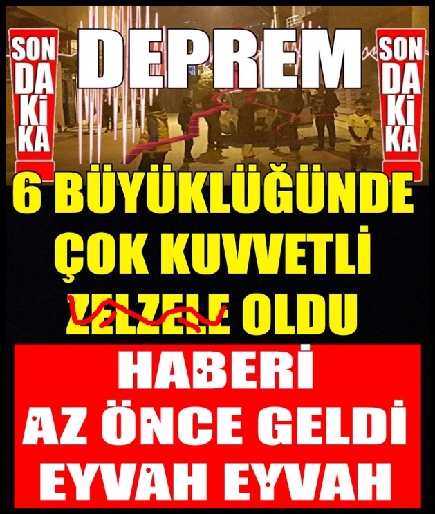 6 Büyüklüğünde Deprem Meydana Geldi galerisi resim 1