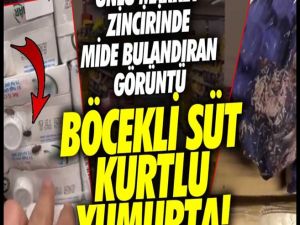 Zincir markette skandal görüntüler