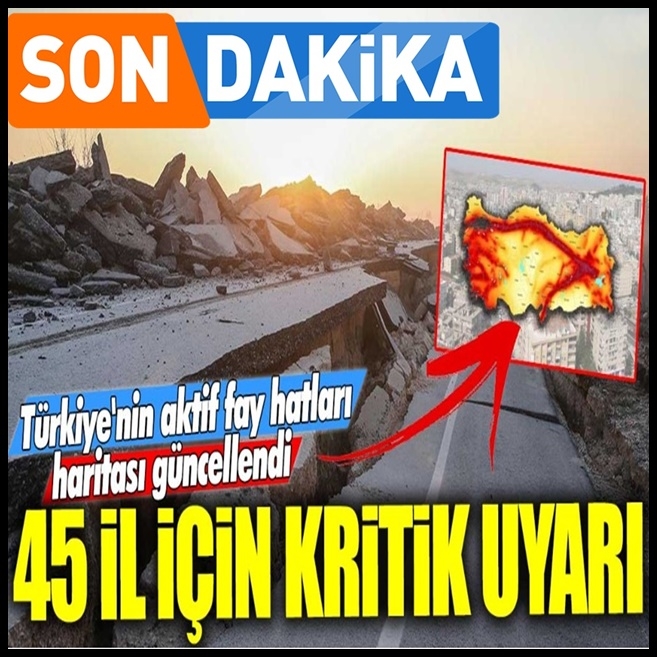 Türkiye'nin diri fay haritası güncellendi: 45 il ve 110 ilçe risk a galerisi resim 1