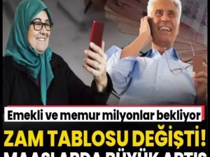 Zam tablosu değişti! Emekli aylıklarında büyük artış