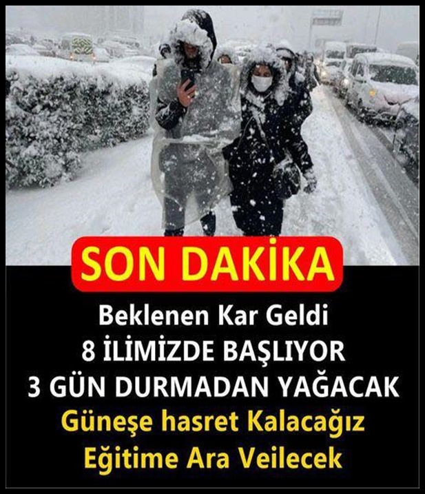 Yoğun Şekilde Kar Yağışı Olacak. galerisi resim 1