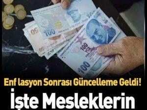 Mesleklerin Zamlı Maaşları