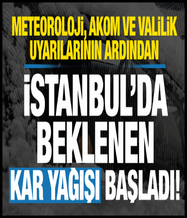 İstanbul'da kar yağışı başladı! Uyarı üstüne uyarı galerisi resim 1