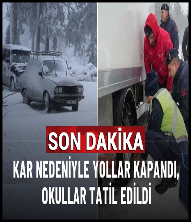 Köy yolları kapandı, ilçelerde okullar tatil edildi galerisi resim 1