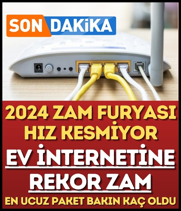 Ev internetine büyük zam yapıldı. galerisi resim 1