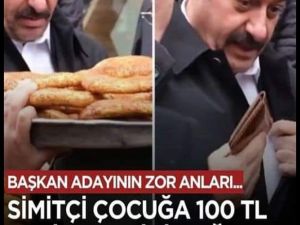 Simitçiye verdiği para