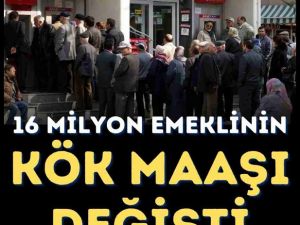 Resmi Gazete'de yayınlandı. Emeklilerin kök maaşları resmen değişti