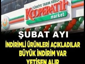 Tarım Kredi marketinde şubat ayına özel kampanya