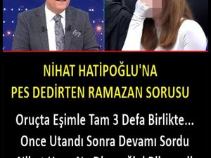 Nihat Hatipoğlu ne diyeceğini bilemedi.