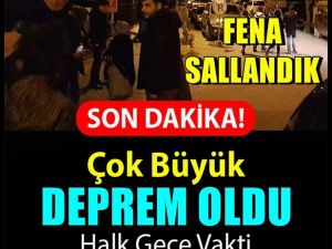 AFAD,  deprem meydana geldiğini duyurdu.