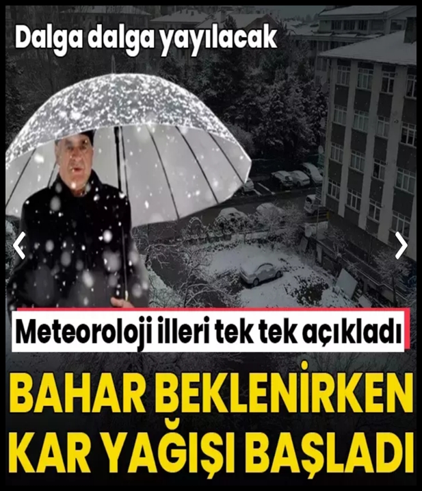 Bahar beklenirken lapa lapa kar yağışı başladı! galerisi resim 1