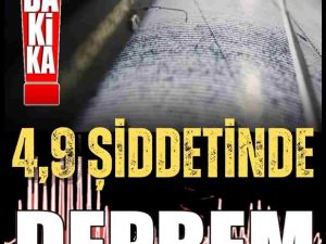 4.9 büyüklüğünde deprem meydana geldi.