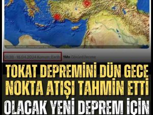 Tokat'taki depremin sinyalini 16 saat önce verdi.