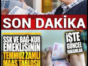 Temmuz ayı zamlı maaş listesi