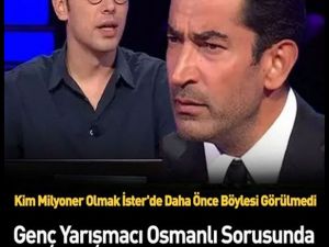 Kim Milyoner Olmak İster yarışmasına o soru damga vurdu.
