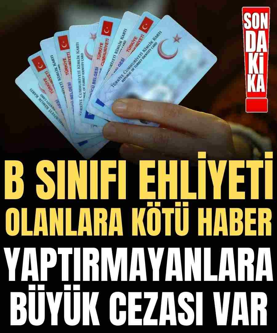B sınıfı ehliyeti olanlar dikkat! galerisi resim 1