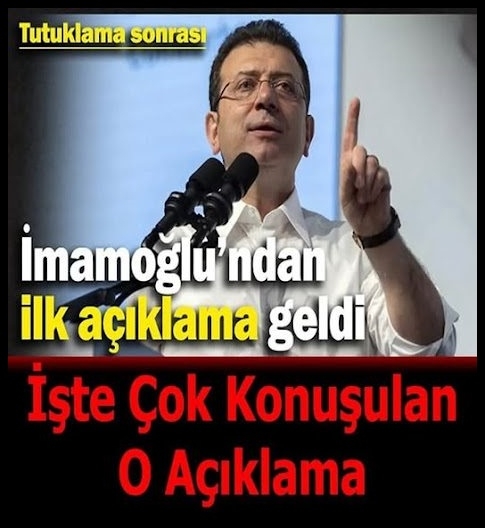 Ekrem İmamoğlu'ndan İlk Açıklama Geldi galerisi resim 1
