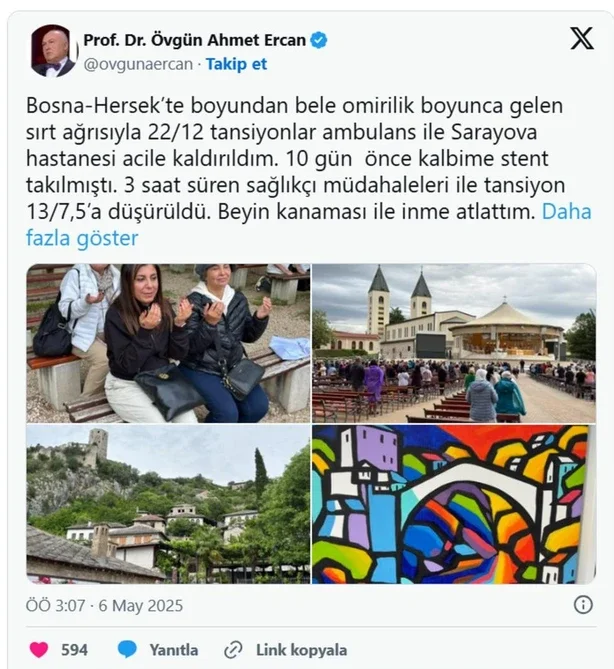 Prof. Dr. Ahmet Ercan'dan kötü haber! galerisi resim 2