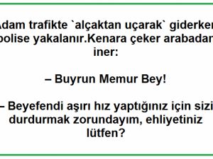 Polis ve hızlı sürücünün akıl almaz diyaloğu