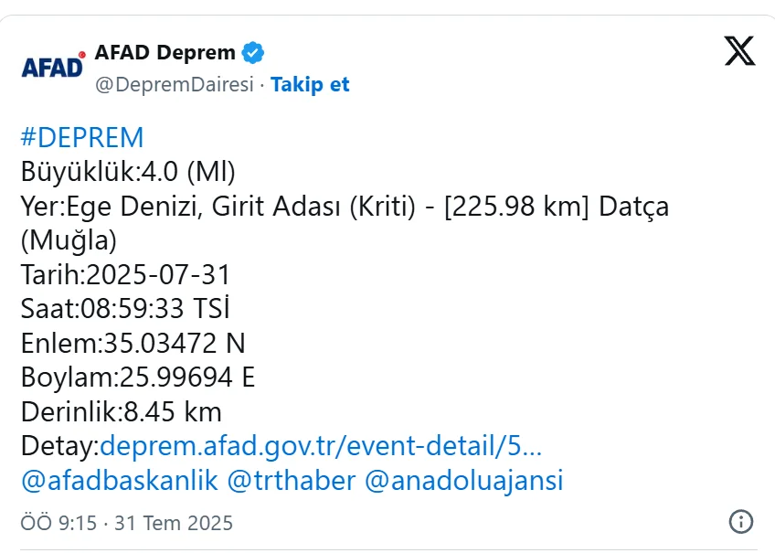 Deprem oldu. Afad büyüklüğünü duyurdu galerisi resim 2