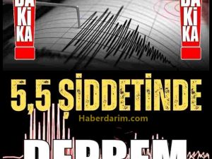 Deprem Oldu Çevre İllerdende Hissedildi.