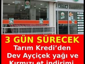3 Gün sürecek Tarım kredi marketlerinde dev indirim