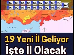 İşte İl olacak yerlerin listesi