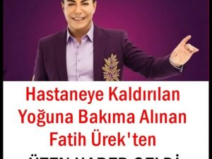 Şarkıcı ve sunucu Fatih Ürek sevenlerini üzdü.